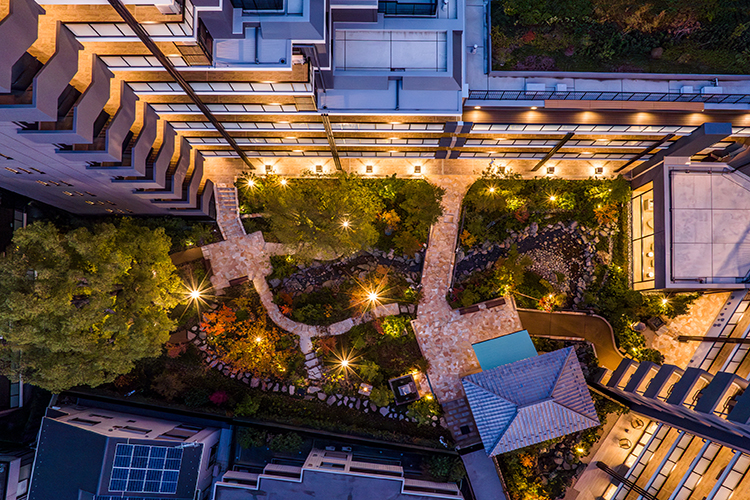 中庭｜ザ・パークハウス板橋大山大楠ノ杜