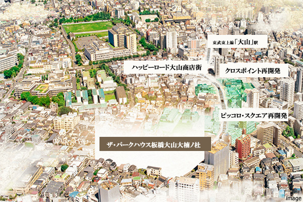 航空写真｜ザ・パークハウス板橋大山大楠ノ杜